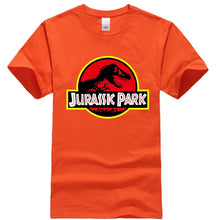 Load image into Gallery viewer, Summer men&#39;s T-shirt new JURASSIC PARK printed cotton T-shirt top casual brand pattern T-shirt hipster shirt