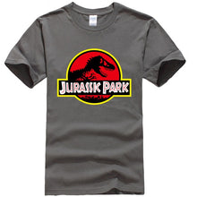 Load image into Gallery viewer, Summer men&#39;s T-shirt new JURASSIC PARK printed cotton T-shirt top casual brand pattern T-shirt hipster shirt