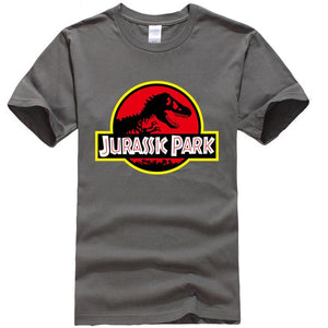 Summer men's T-shirt new JURASSIC PARK printed cotton T-shirt top casual brand pattern T-shirt hipster shirt