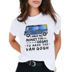 Van Gogh Oil Art women t shirt Print t-shirt female top Casual new streetwear tshirt graphic tee shirts Harajuku Femme 2019